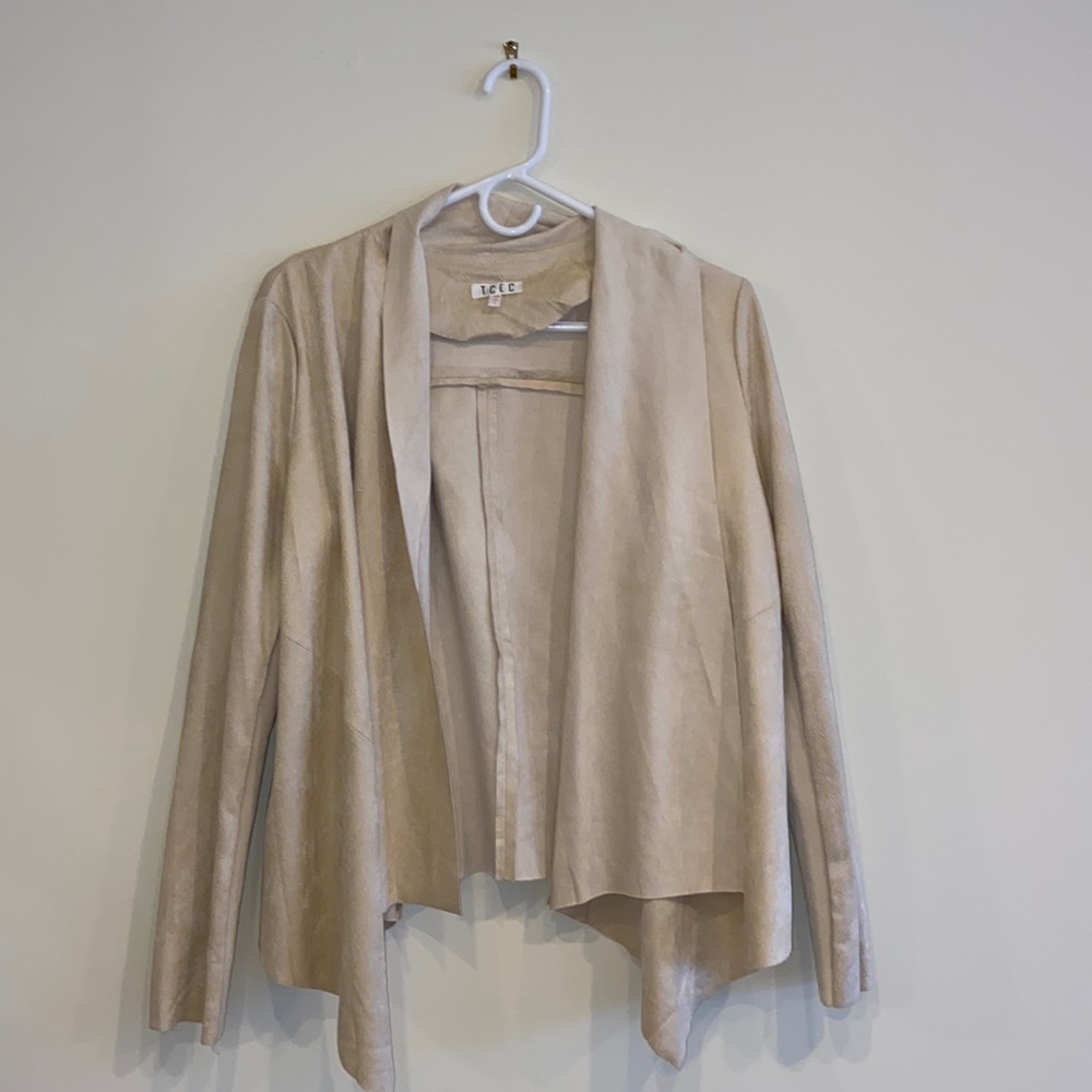 NWT: Beige, suede texture like, light weighted jacket